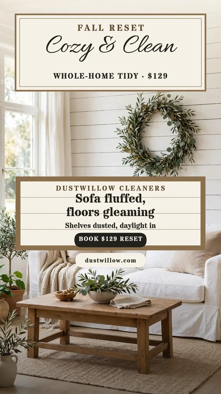 Dustwillow Cleaners farmhouse promo story template
