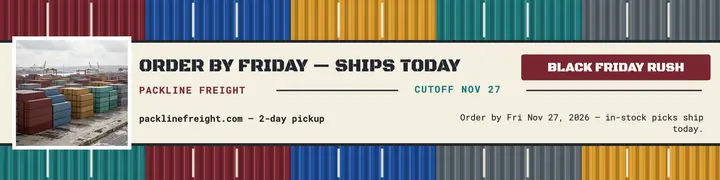 Packline Freight ships today banner template