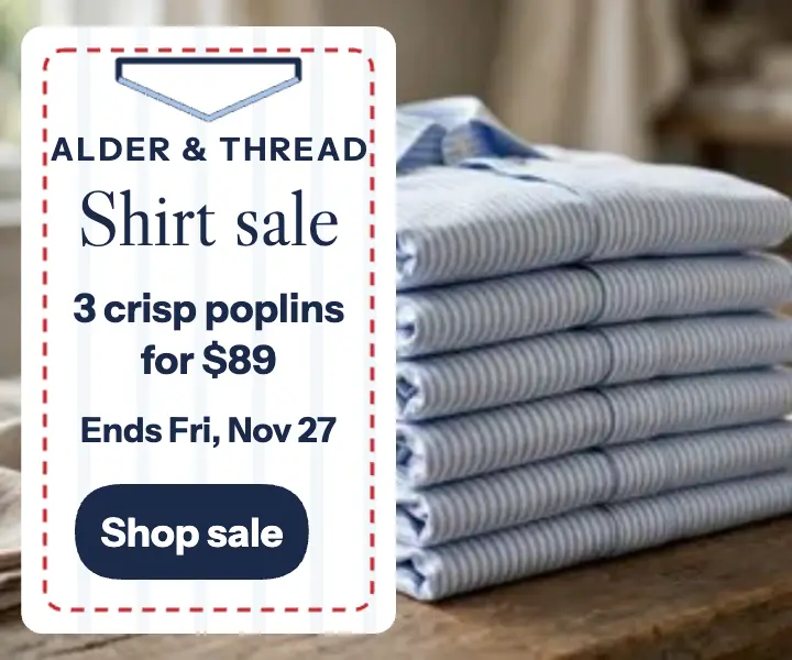 Alder and Thread shirt sale ad template