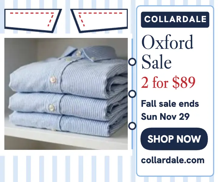 Collardale oxford shirt sale ad template