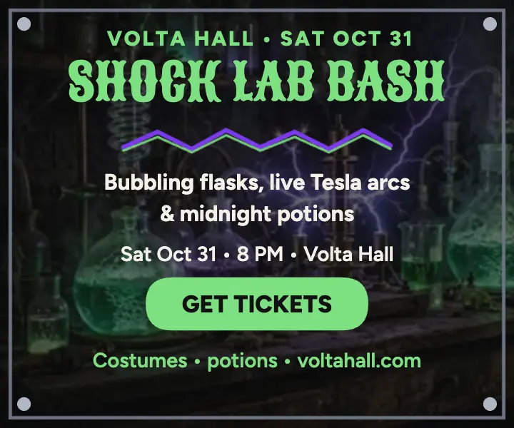Shock Lab Bash Halloween ad: halloween party ad template