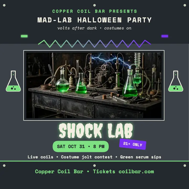 Shock Lab Halloween bar party post template