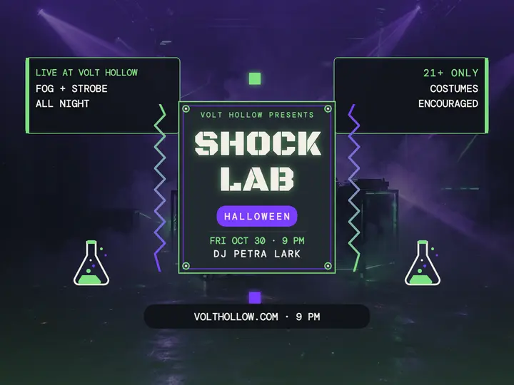 Shock Lab Halloween DJ night slide template