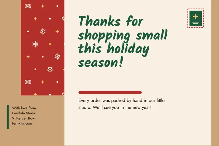 Thanks for shopping small template