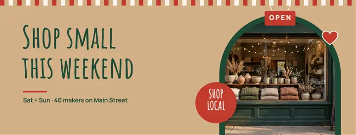 Shop small this weekend cover template