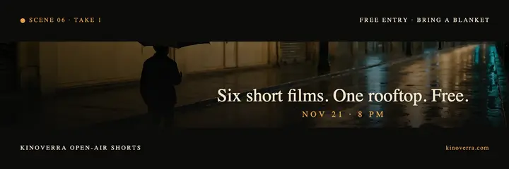 Kinoverra rooftop short film night header template