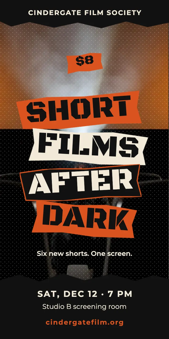 Short Films After Dark half-page ad, 60s title sequence template