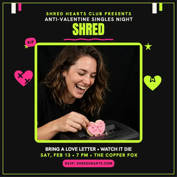 Shred Hearts Club singles night post template