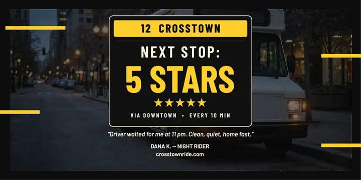 Crosstown shuttle five star review post template