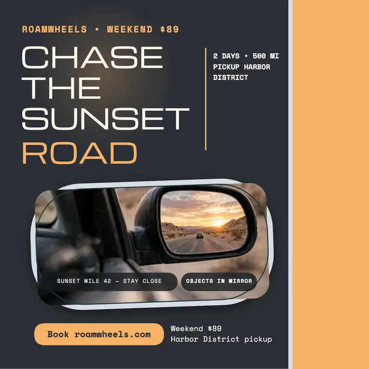 Roamwheels sunset road mirror post template