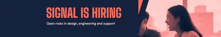Signal hiring LinkedIn page cover: we're hiring linkedin cover template