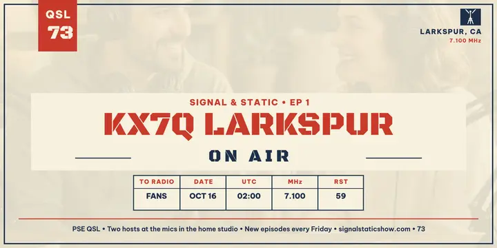 Signal and Static podcast QSL post template