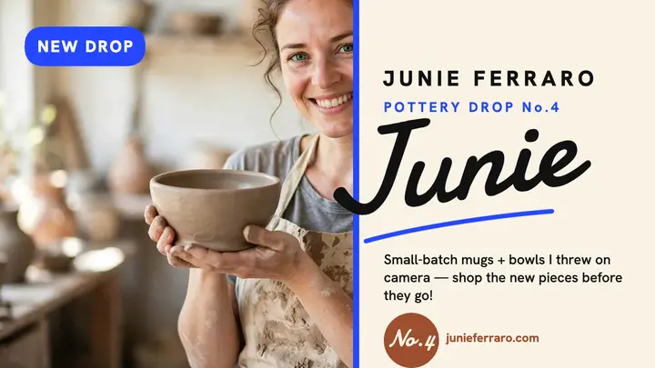 Junie Ferraro pottery drop thumbnail template