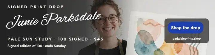 Junie Parksdale signed print drop billboard: signed print drop billboard template