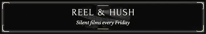 Reel and Hush silent film club cover template