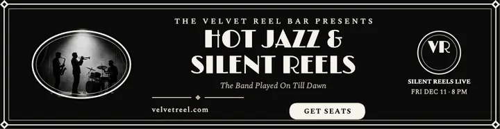 Velvet Reel silent jazz night billboard template