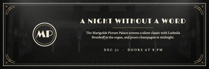 Marigolde Picture Palace New Year's Eve gala header template