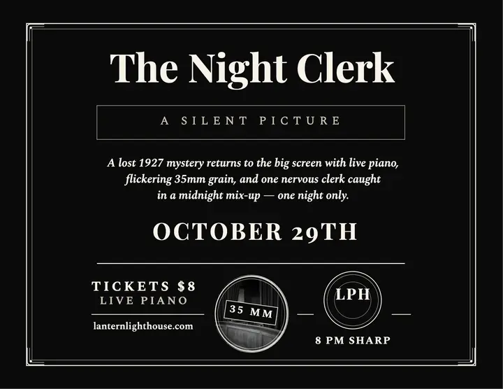 Silent film night at Lanternlight flyer template