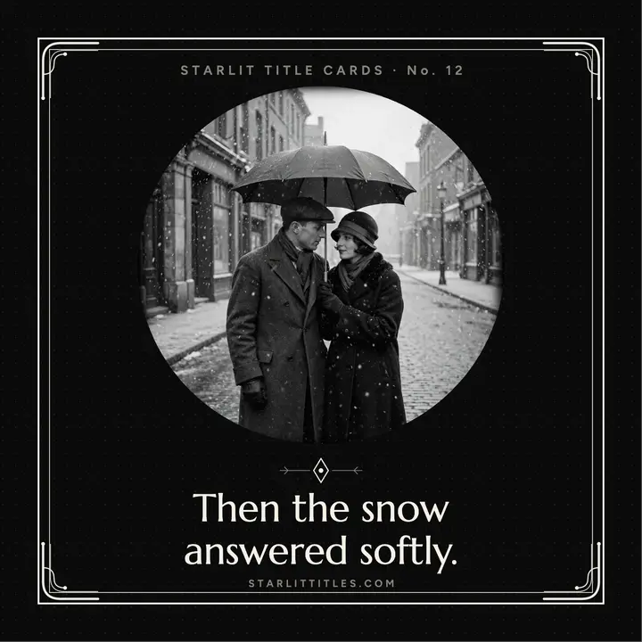 Starlit snow silent film quote cover template