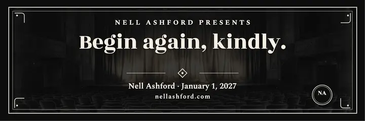 Begin again kindly silent film header template