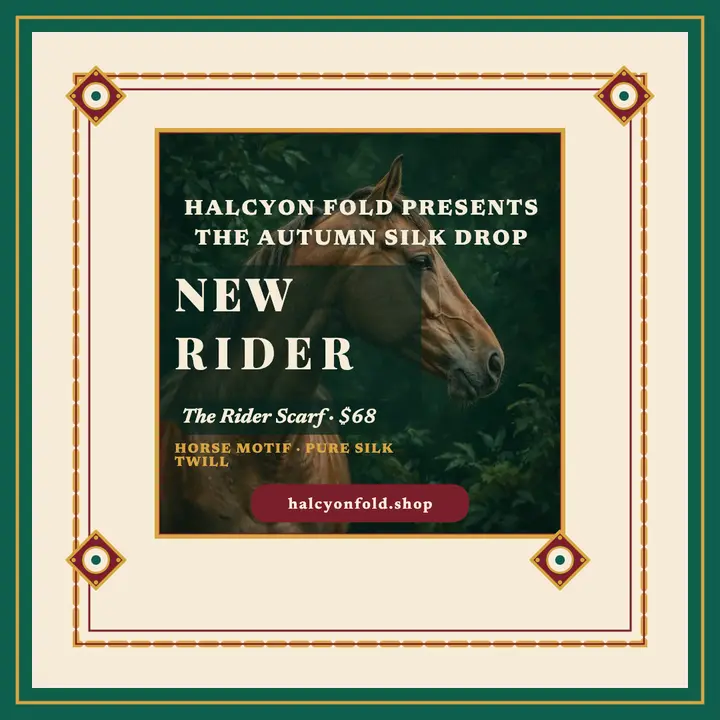 Halcyon Fold Rider scarf drop post template
