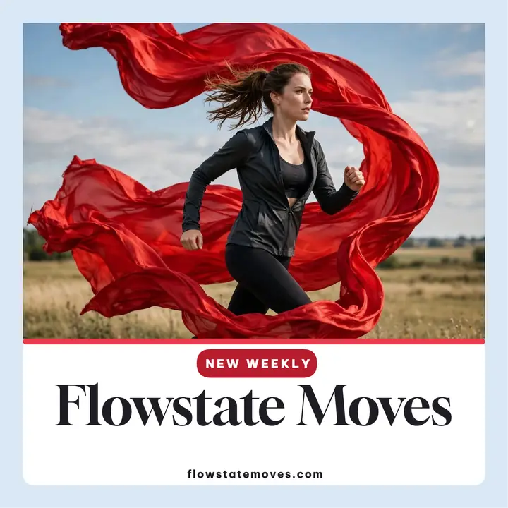 Flowstate Moves silk run podcast cover template