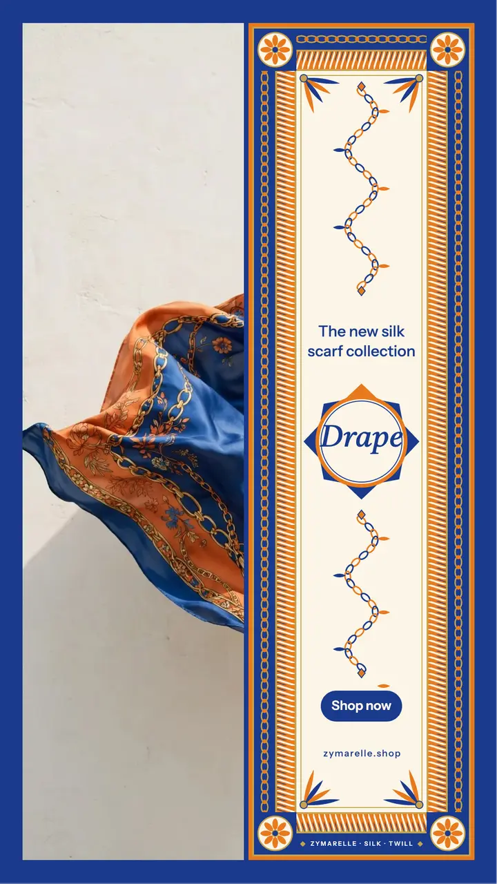 Zymarelle silk scarf collection launch story template