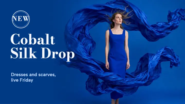 Cobalt silk drop thumbnail template