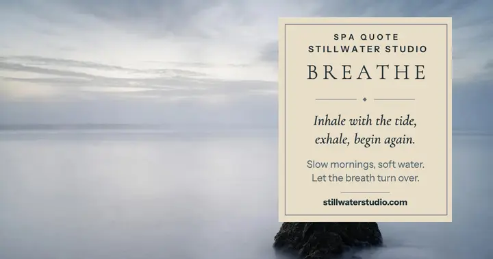 Stillwater Studio silk sea quote post: spa quote post template
