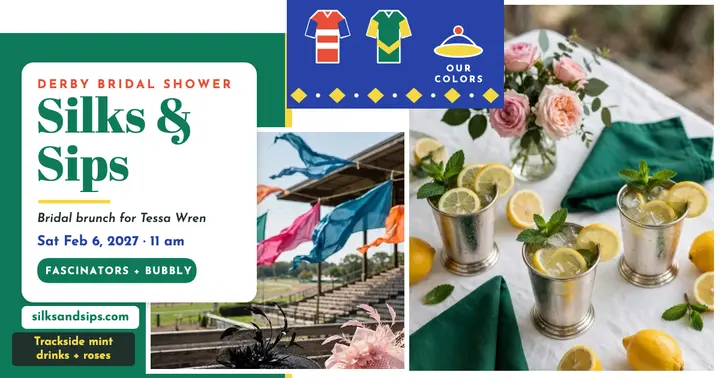Silks and Sips derby bridal brunch post: bridal shower brunch post template