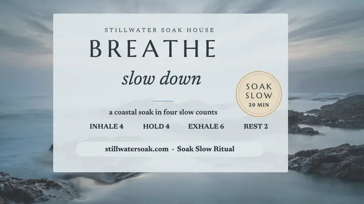 Stillwater Soak House breathing ritual thumbnail template