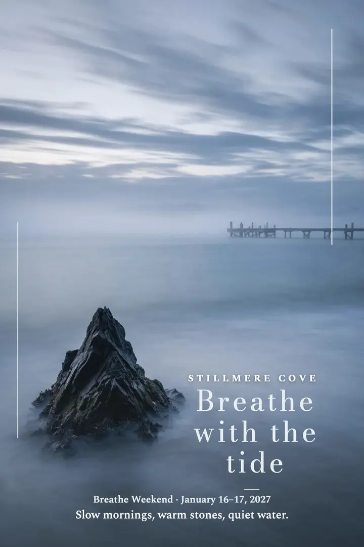 Stillmere Cove breathe weekend poster template
