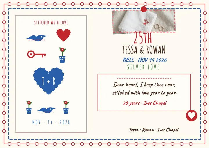Tessa and Rowan silver hankie certificate template