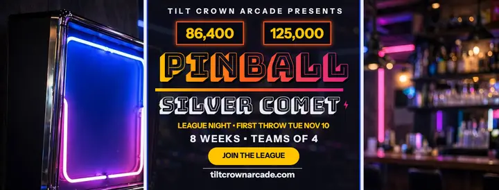 Silver Comet pinball league cover template