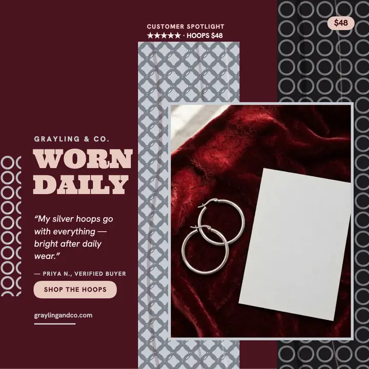 Grayling silver hoops review spotlight: silver hoops review template