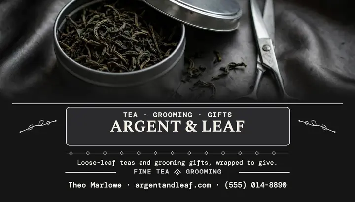 Argent and Leaf silver inlay card template