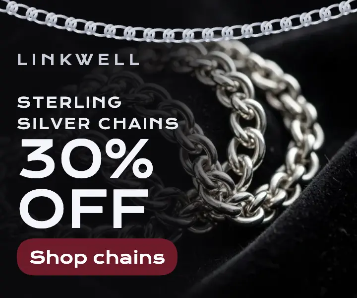Silver chain sale display ad template