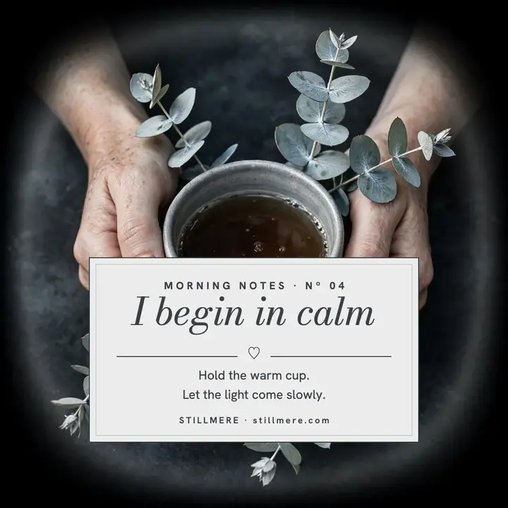 Stillmere silver morning affirmation template