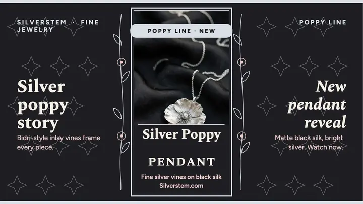 Silverstem silver poppy pendant thumbnail template