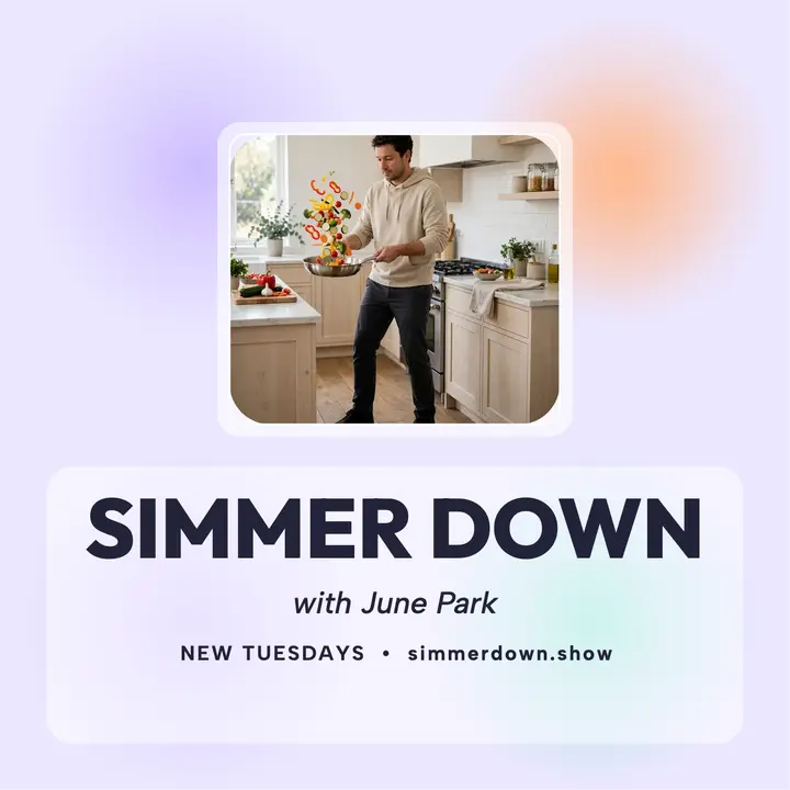 Simmer Down home cooking podcast cover template