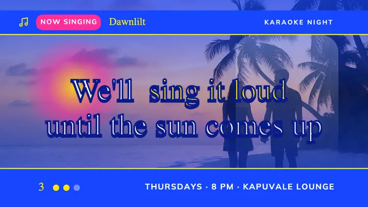 Sing it loud karaoke sunset beach thumbnail template