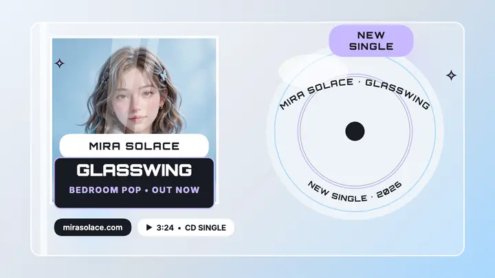 Mira Solace Glasswing jewel case thumbnail template