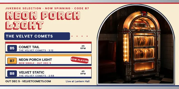 Velvet Comets Neon Porch Light jukebox post template