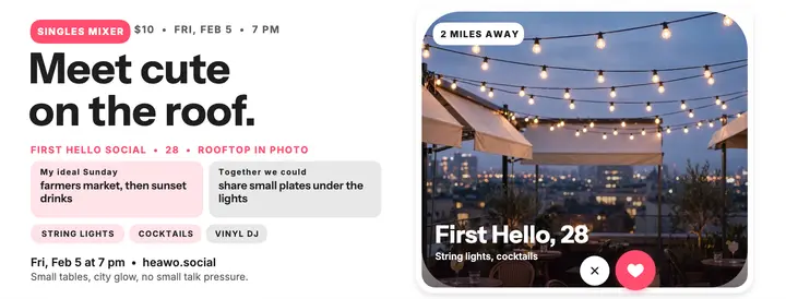 First Hello rooftop singles mixer cover template
