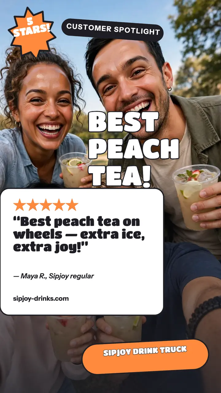 Sipjoy group selfie review story template
