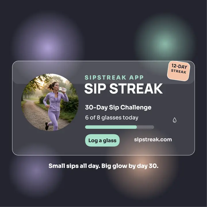 Sipstreak hydration tracker glass post template