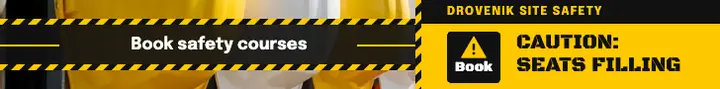 Drovenik Site Safety training seats leaderboard ad template