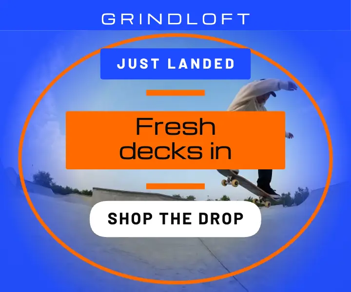 Grindloft skate deck restock fisheye ad template