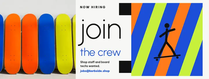 Kerbside skate shop hiring cover template