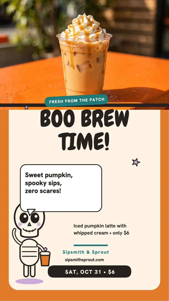 Sipsmith and Sprout Boo Brew story template